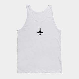 Airplane small minimalist design Tank Top